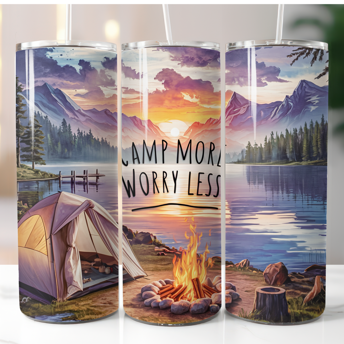 Camp More, Worry Less, Sublimation Transfer