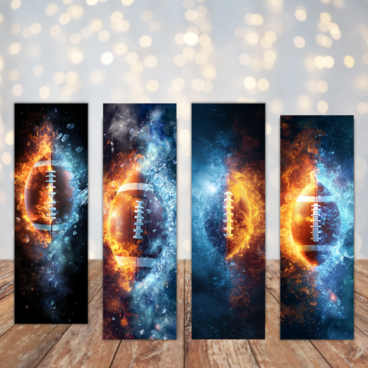 Flaming Football Bookmarks Sublimation Transfers
