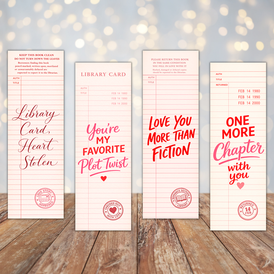 Library Cards Bookmark Sublimation Transfers