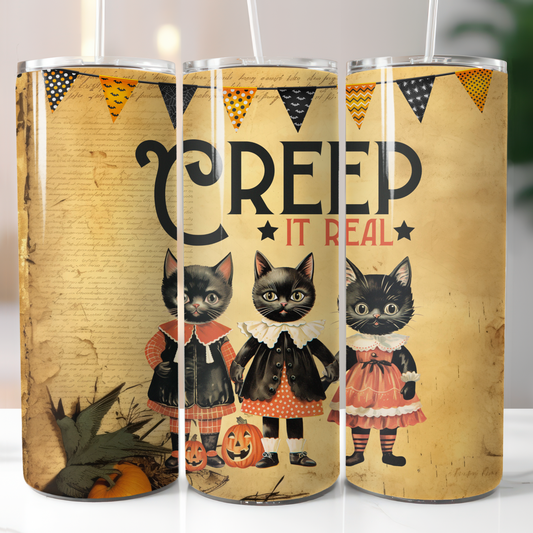 Retro Halloween, Sublimation, Ready to Print, Ready To Press, Print Out Transfer, 20 oz, Skinny Tumbler Transfer, NOT A DIGITAL