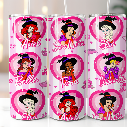 Disney Princesses Witch Barbie, Sublimation, Ready to Print, Ready To Press, Print Out Transfer, 20 oz, Skinny Tumbler Transfer, NOT A DIGITAL