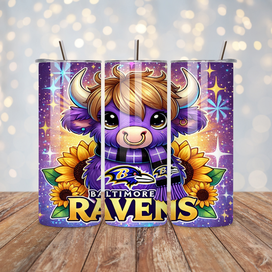 Football Highland Cow  Sublimation Transfer