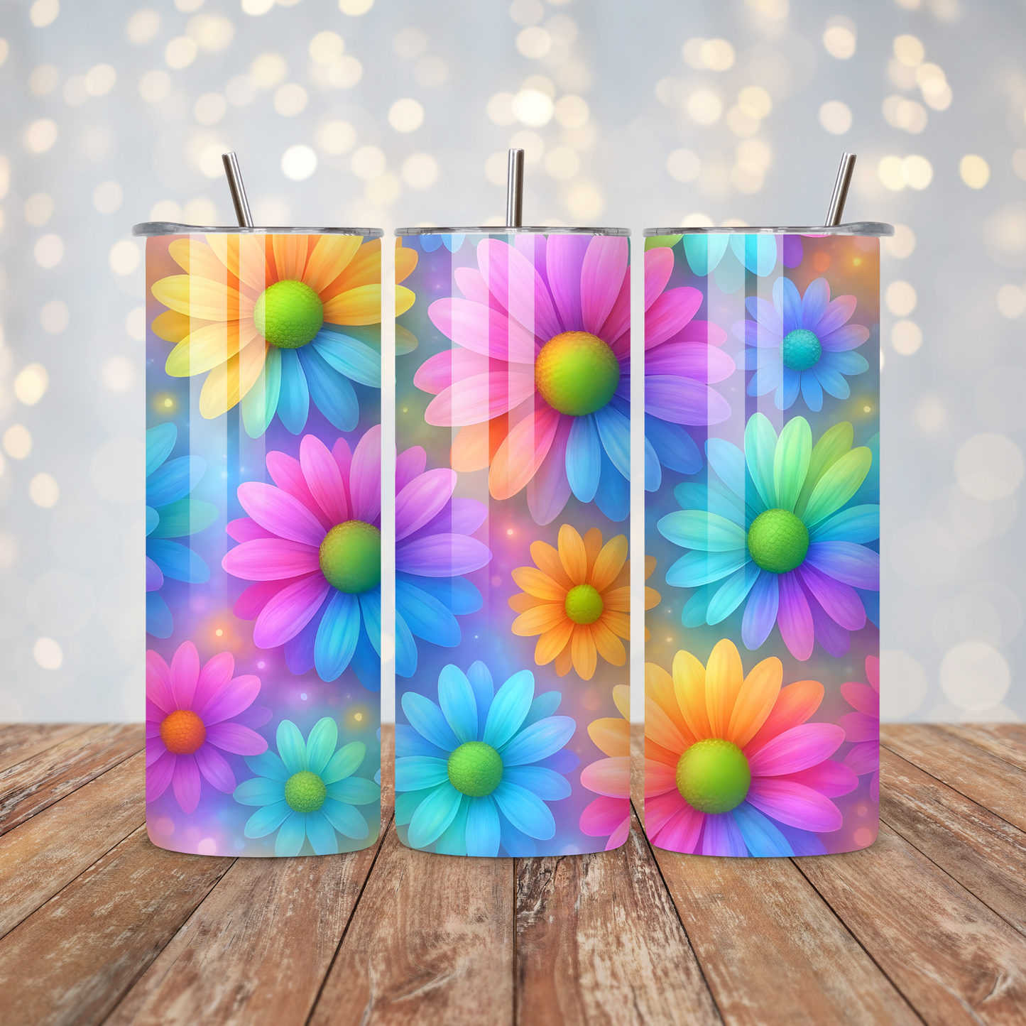 Rainbow Daisy Sublimation Transfer