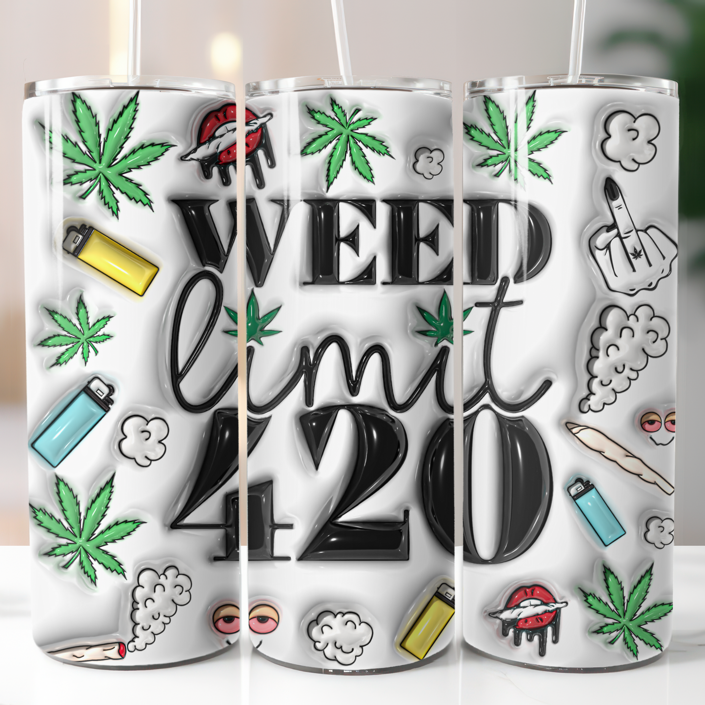 3D Puffy Weed, Sublimation Transfer