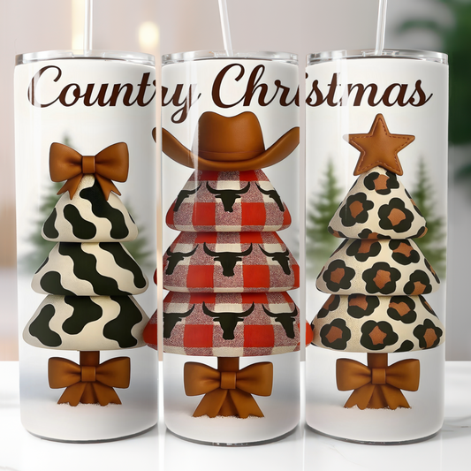 County Christmas Trees Sublimation Transfers