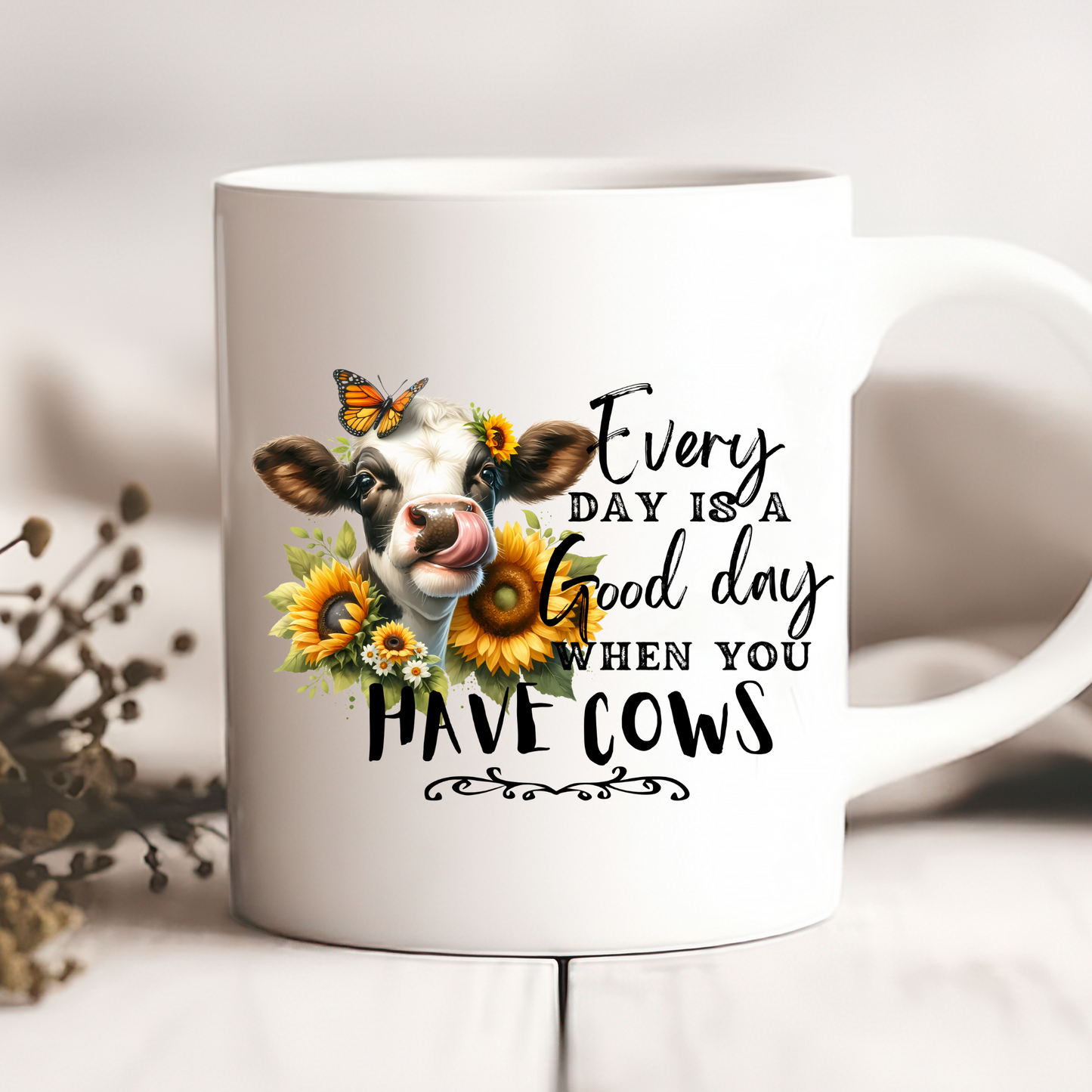 Funny Cow Mug, Sublimation Transfers