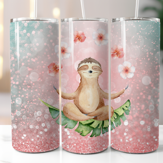 Sloth, Butterfly Wrap Sublimation, Sublimation, Ready To Press, Print Out Transfer, 20 oz, Skinny Tumbler Transfer, NOT A DIGITAL