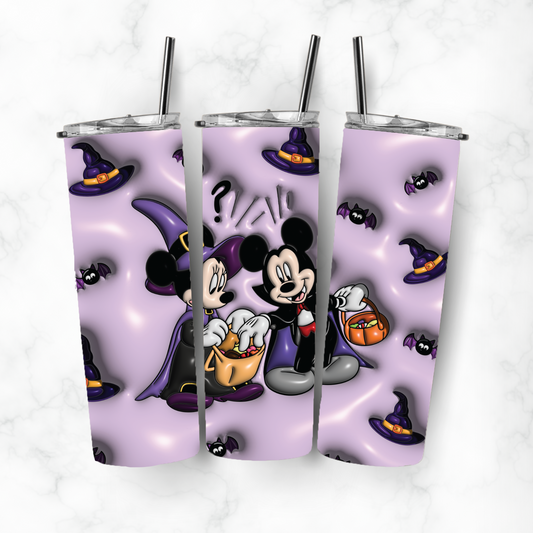 Vampire Mickey and Witch Minnie, Sublimation, Ready to Print, Ready To Press, Print Out Transfer, 20 oz, Skinny Tumbler Transfer, NOT A DIGITAL