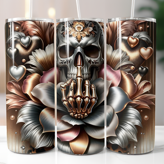 Skull Middle Finger, Sublimation Prints