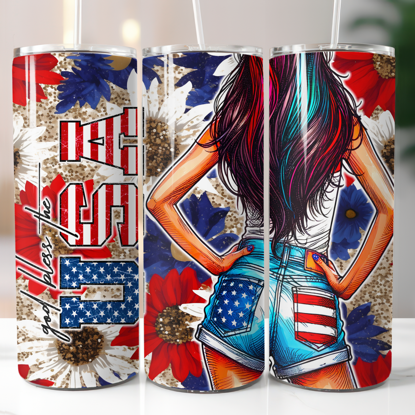 God Bless the USA, Sublimation Transfer