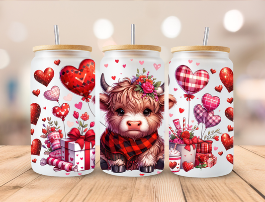 Highland Valentine's Day Libbey Glass Transfer