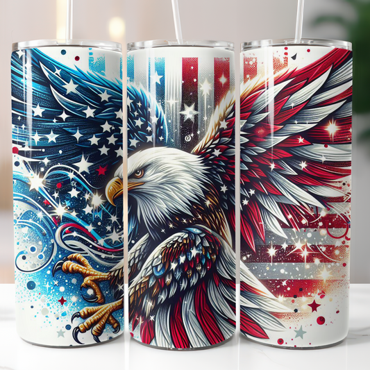 Bald Eagle American Flag, Sublimation Transfer