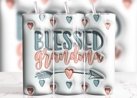 Blessed Grandma, Sublimation, Ready to Print, Ready To Press, Print Out Transfer, 20 oz, Skinny Tumbler Transfer, NOT A DIGITAL