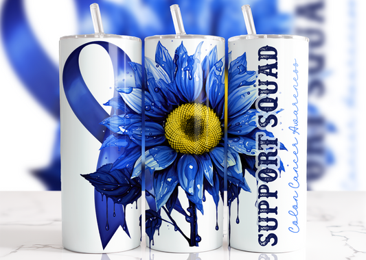 Colon Cancer Support, Sublimation, Ready to Print, Ready To Press, Print Out Transfer, 20 oz, Skinny Tumbler Transfer, NOT A DIGITAL