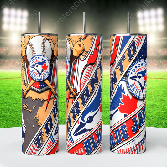 Toronto Blue Jays, Sublimation, Ready To Press, Print Out Transfer, 20 oz, Skinny Tumbler Transfer, NOT A DIGITAL