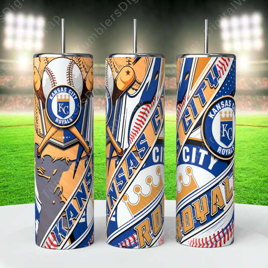 Kansas City Royals, Sublimation, Ready To Press, Print Out Transfer, 20 oz, Skinny Tumbler Transfer, NOT A DIGITAL