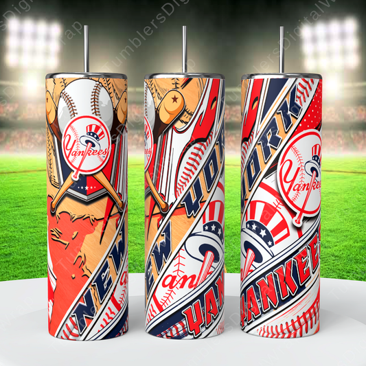 New York Yankees, Sublimation, Ready To Press, Print Out Transfer, 20 oz, Skinny Tumbler Transfer, NOT A DIGITAL