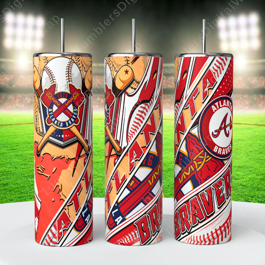 Atlanta Braves, Sublimation, Ready To Press, Print Out Transfer, 20 oz, Skinny Tumbler Transfer, NOT A DIGITAL