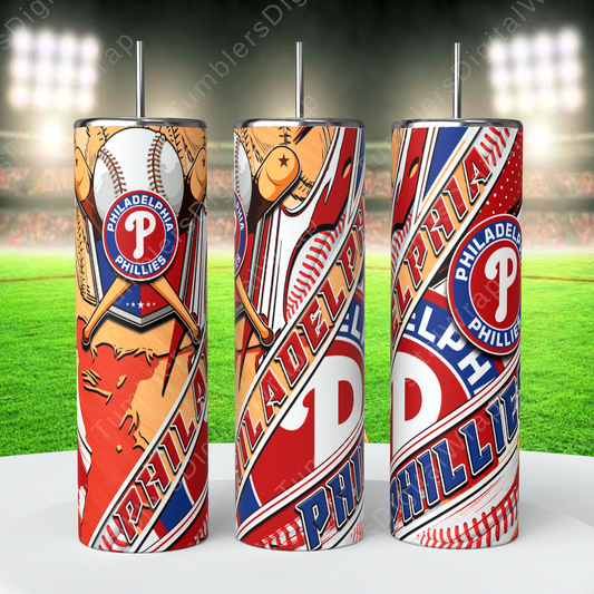 Philadelphia Phillies, Sublimation, Ready To Press, Print Out Transfer, 20 oz, Skinny Tumbler Transfer, NOT A DIGITAL