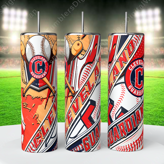 Cleveland Guardians, Sublimation, Ready To Press, Print Out Transfer, 20 oz, Skinny Tumbler Transfer, NOT A DIGITAL