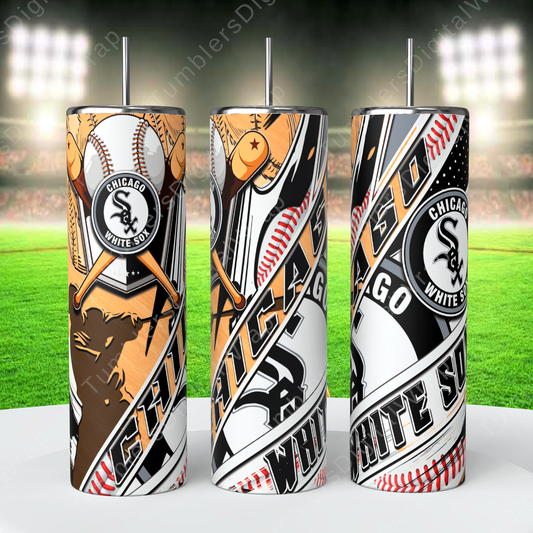 Chicago White Sox, Sublimation, Ready To Press, Print Out Transfer, 20 oz, Skinny Tumbler Transfer, NOT A DIGITAL