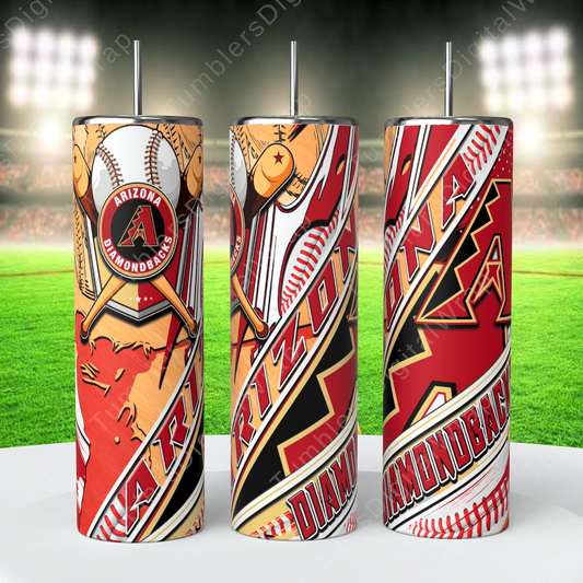 Arizona Diamondbacks, Sublimation, Ready To Press, Print Out Transfer, 20 oz, Skinny Tumbler Transfer, NOT A DIGITAL