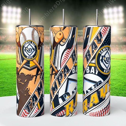 Tampa Bay Rays, Sublimation, Ready To Press, Print Out Transfer, 20 oz, Skinny Tumbler Transfer, NOT A DIGITAL