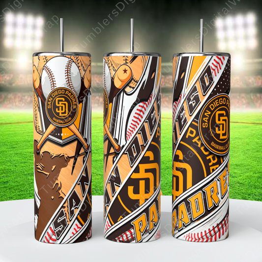 San Diego Padres, Sublimation, Ready To Press, Print Out Transfer, 20 oz, Skinny Tumbler Transfer, NOT A DIGITAL