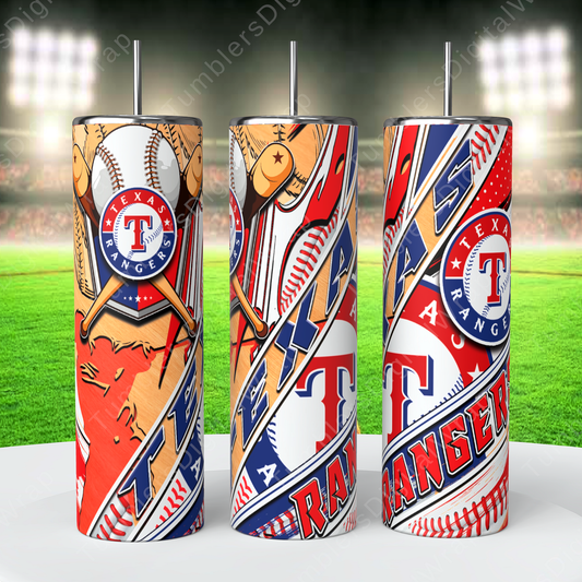 Texas Rangers, Sublimation, Ready To Press, Print Out Transfer, 20 oz, Skinny Tumbler Transfer, NOT A DIGITAL