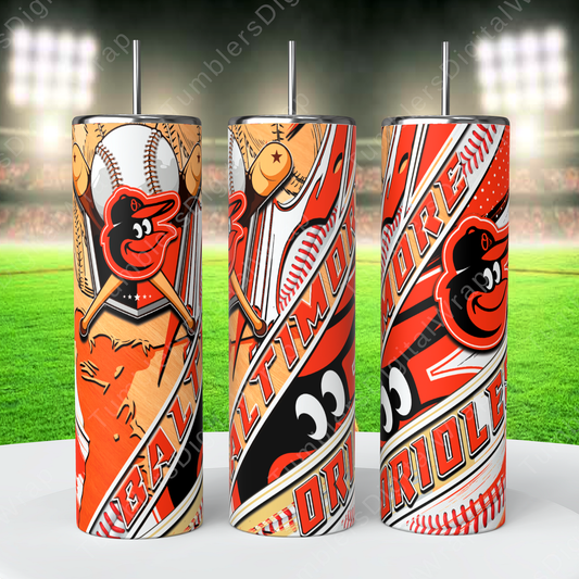 Baltimore Orioles, Sublimation, Ready To Press, Print Out Transfer, 20 oz, Skinny Tumbler Transfer, NOT A DIGITAL