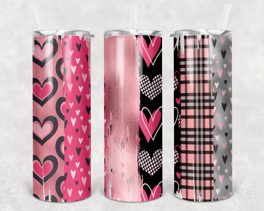 Valentines Brush Stroke, Sublimation, Ready to Print, Ready To Press, Print Out Transfer, 20 oz, Skinny Tumbler Transfer, NOT A DIGITAL