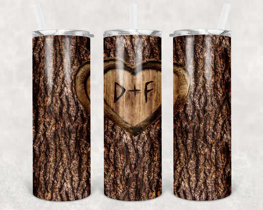Carved Love Tree, Sublimation, Ready to Print, Ready To Press, Print Out Transfer, 20 oz, Skinny Tumbler Transfer, NOT A DIGITAL