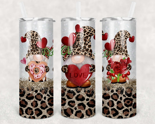 Gnomes Valentine, Sublimation, Ready to Print, Ready To Press, Print Out Transfer, 20 oz, Skinny Tumbler Transfer, NOT A DIGITAL