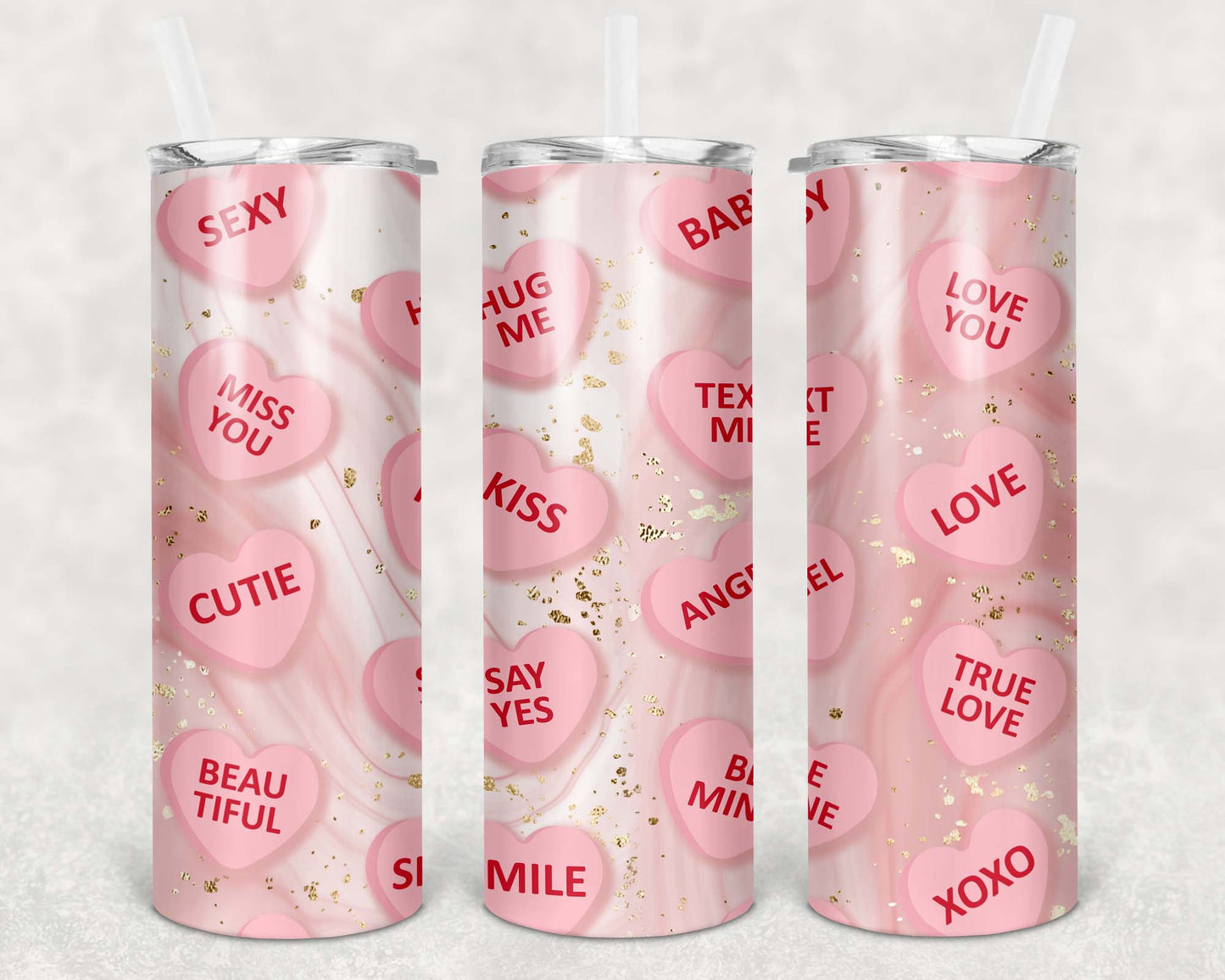 Pink Hearts, Sublimation, Ready to Print, Ready To Press, Print Out Transfer, 20 oz, Skinny Tumbler Transfer, NOT A DIGITAL