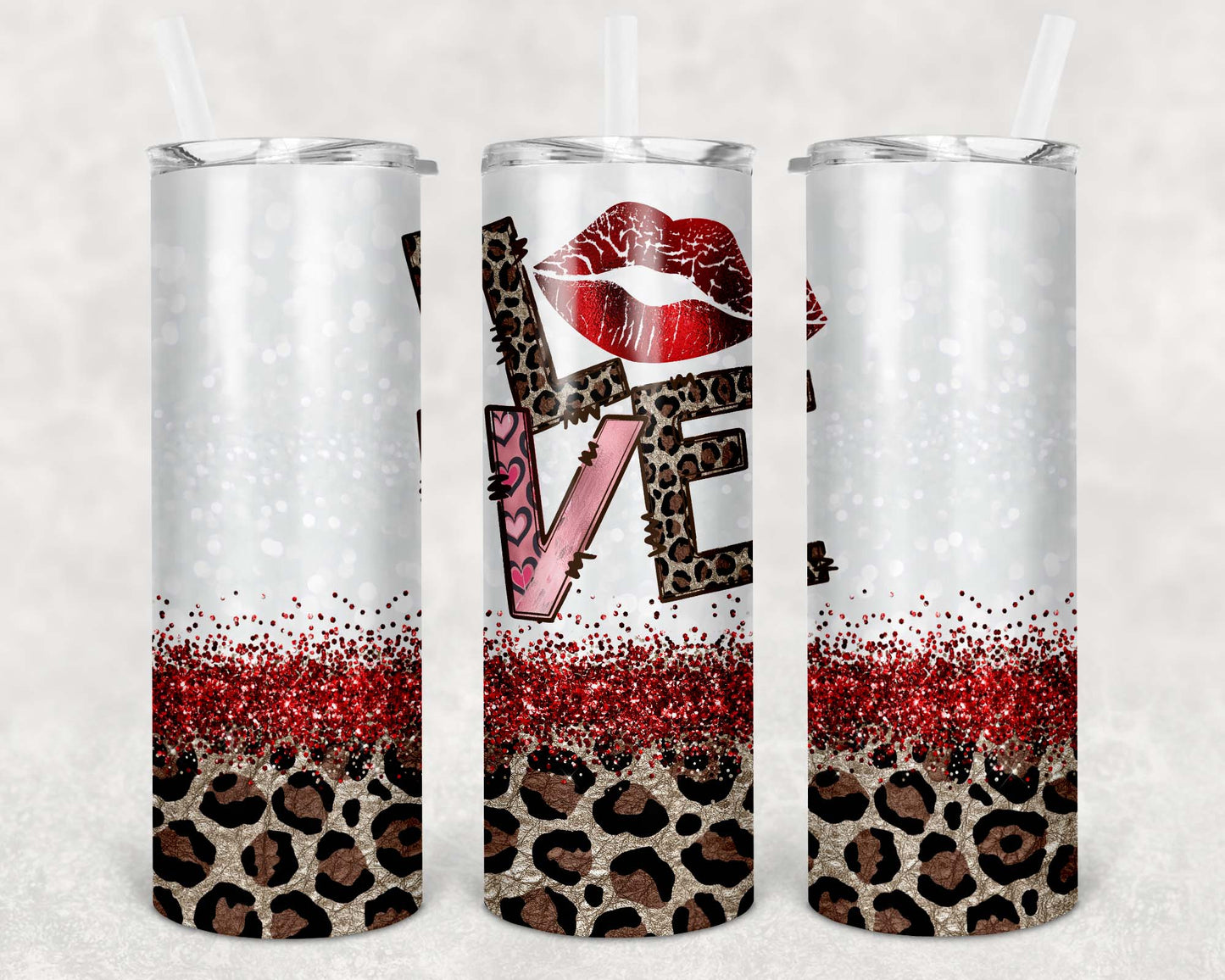 Leopard Love, Sublimation, Ready to Print, Ready To Press, Print Out Transfer, 20 oz, Skinny Tumbler Transfer, NOT A DIGITAL