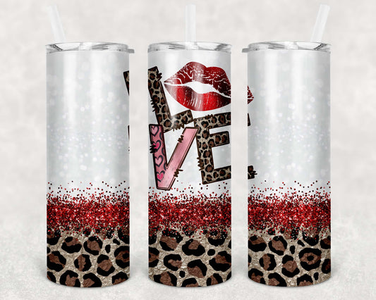 Leopard Love, Sublimation, Ready to Print, Ready To Press, Print Out Transfer, 20 oz, Skinny Tumbler Transfer, NOT A DIGITAL
