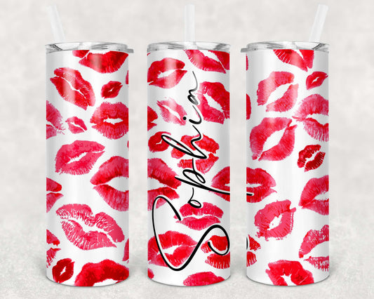 Red Lips, Sublimation, Ready to Print, Ready To Press, Print Out Transfer, 20 oz, Skinny Tumbler Transfer, NOT A DIGITAL