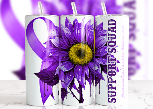 Pancreatic Cancer Support, Sublimation, Ready to Print, Ready To Press, Print Out Transfer, 20 oz, Skinny Tumbler Transfer, NOT A DIGITAL