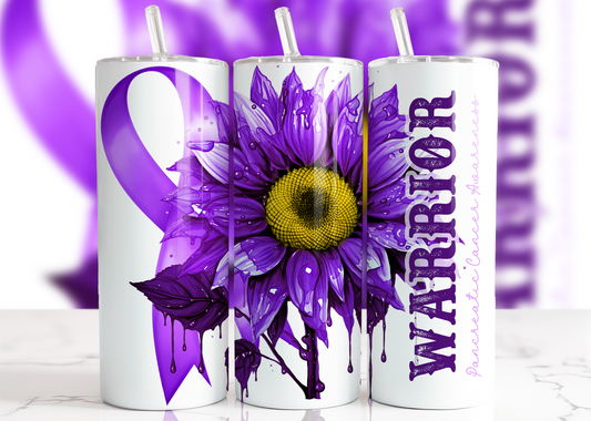 Pancreatic Cancer Warrior, Sublimation, Ready to Print, Ready To Press, Print Out Transfer, 20 oz, Skinny Tumbler Transfer, NOT A DIGITAL