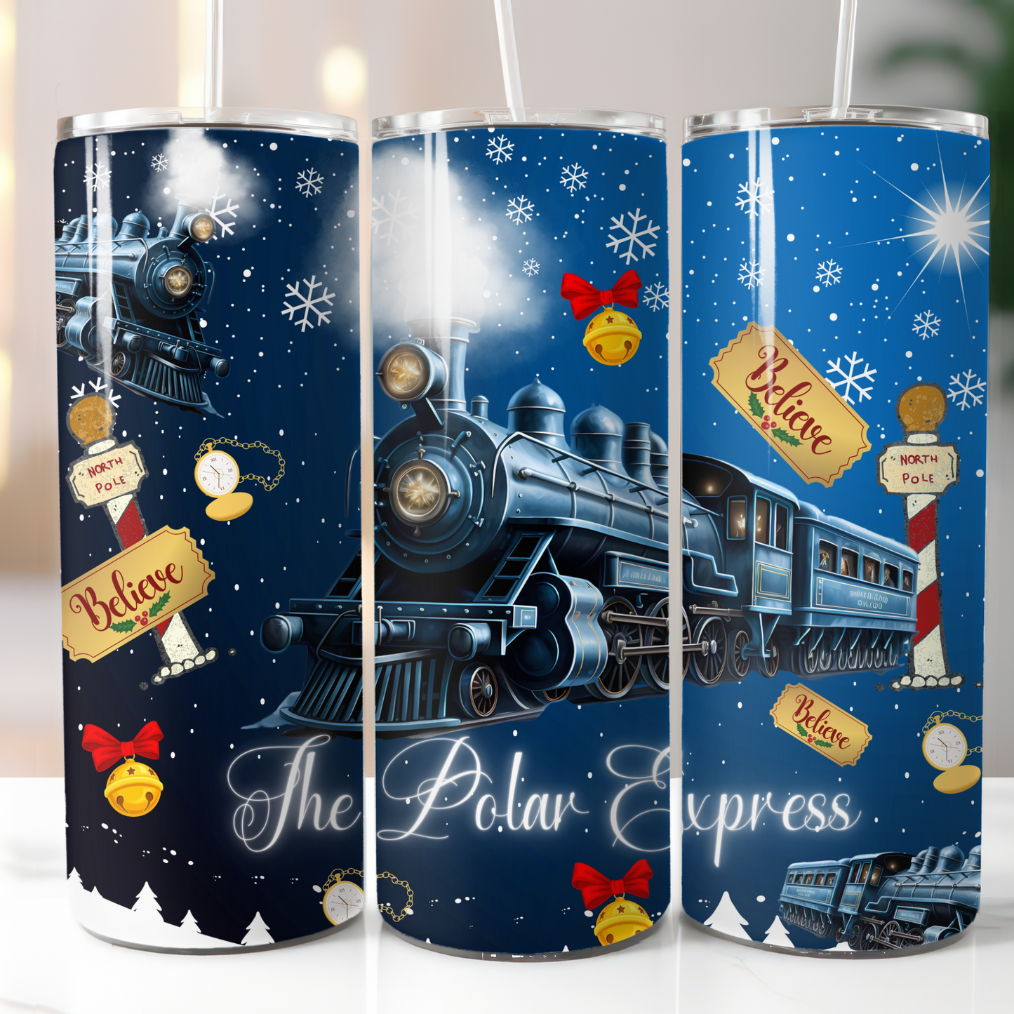 Polar Express, Sublimation, Ready To Press, Print Out Transfer, 20 oz, Skinny Tumbler Transfer, NOT A DIGITAL