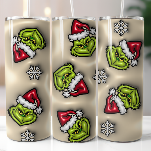 Grinch, Sublimation, Ready to Print, Ready To Press, Print Out Transfer, 20 oz, Skinny Tumbler Transfer, NOT A DIGITAL