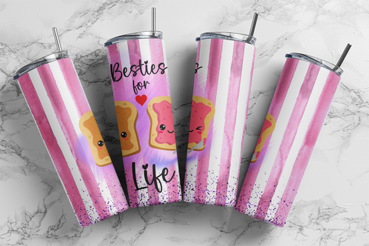 Bestie for Life, Sublimation, Ready to Print, Ready To Press, Print Out Transfer, 20 oz, Skinny Tumbler Transfer, NOT A DIGITAL