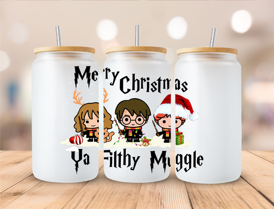 Harry Potter Christmas, Sublimation, Ready to Print, Ready To Press, Print Out Transfer, 16 oz Libbey Glass Transfer, NOT A DIGITAL