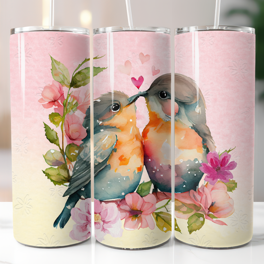 Love Birds, Sublimation, Sublimation, Ready To Press, Print Out Transfer, 20 oz, Skinny Tumbler Transfer, NOT A DIGITAL