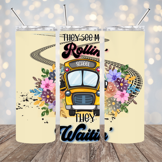 School Bus Driver, Sublimation, Ready to Print, Ready To Press, Print Out Transfer, 20 oz, Skinny Tumbler Transfer, NOT A DIGITAL