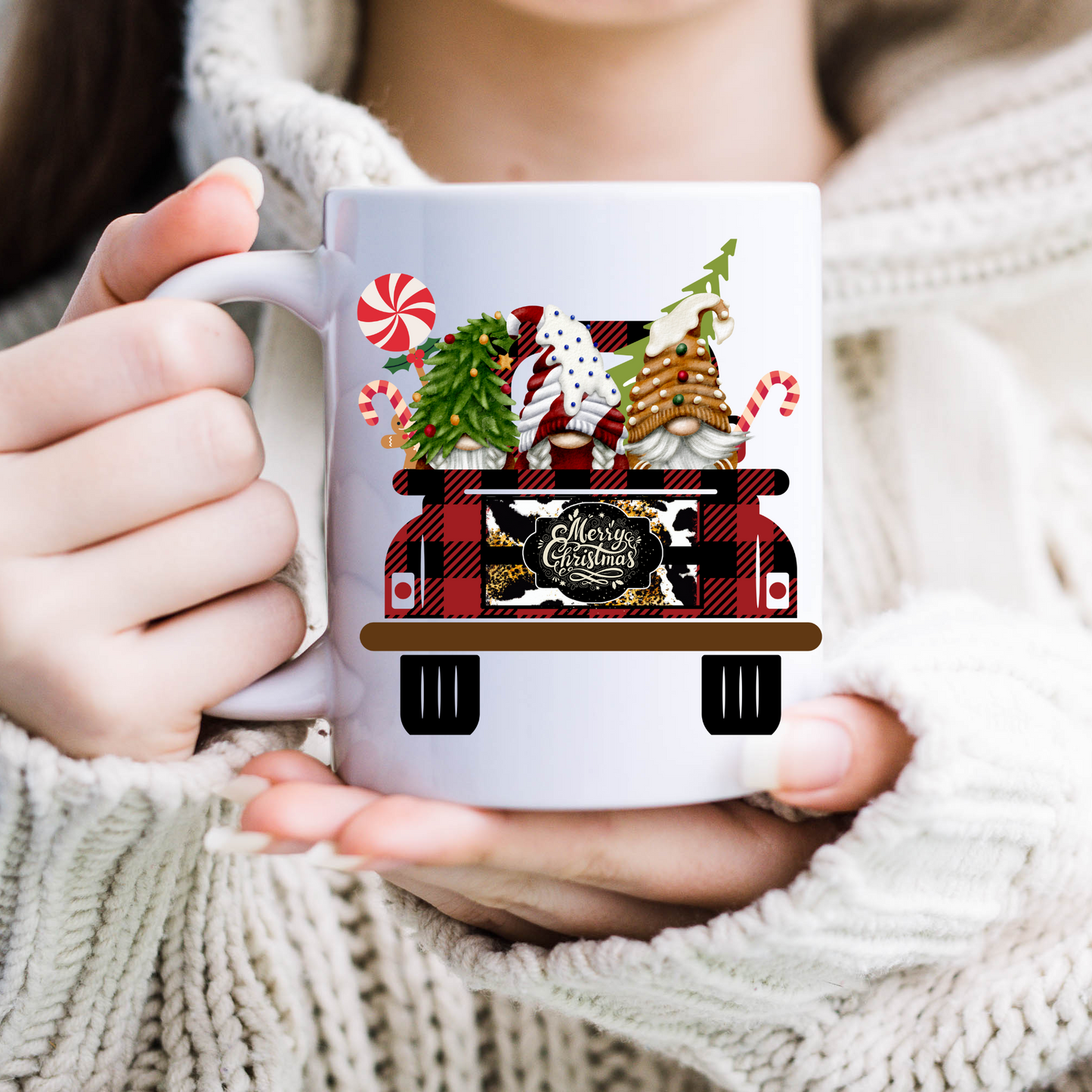 Buffalo Plaid Gnomes Mug, Sublimation, Ready To Press, Print Out Transfer, 11 oz. 12 oz. 15 oz. NOT A DIGITAL Cost 3.25 for 4 designs on one sheet