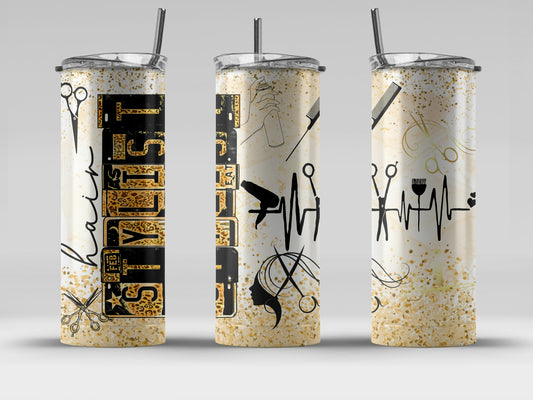 Hair Stylist Leopard, Sublimation, Ready To Press, Print Out Transfer, 20 oz, Skinny Tumbler Transfer, NOT A DIGITAL