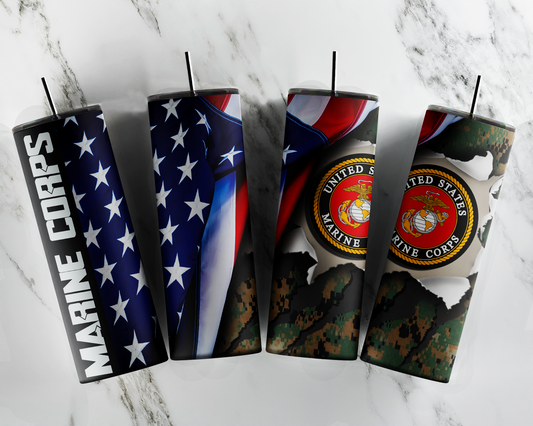 Marine, Sublimation, Ready to Print, Ready To Press, Print Out Transfer, 20 oz, Skinny Tumbler Transfer, NOT A DIGITAL