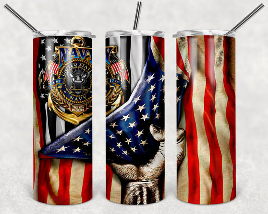 Navy, Sublimation, Ready to Print, Ready To Press, Print Out Transfer, 20 oz, Skinny Tumbler Transfer, NOT A DIGITAL