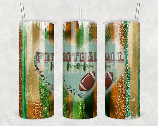 Football Mom Leopard, Sublimation, Ready to Print, Ready To Press, Print Out Transfer, 20 oz, Skinny Tumbler Transfer, NOT A DIGITAL